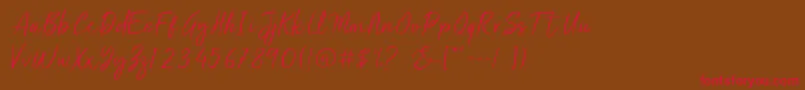 Salty Malthy Font – Red Fonts on Brown Background