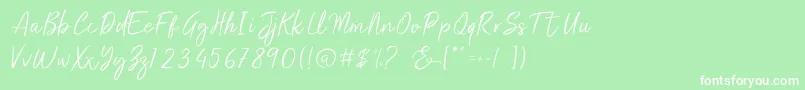 Salty Malthy Font – White Fonts on Green Background