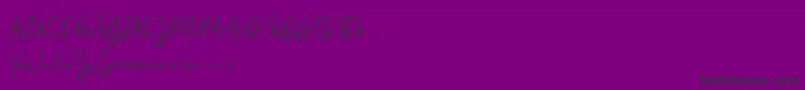 フォントSalute Riches Free – 紫の背景に黒い文字