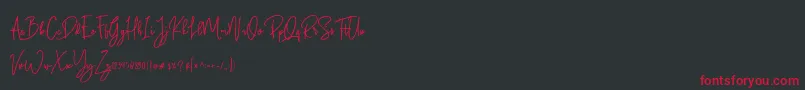 Salute Riches Free Font – Red Fonts on Black Background