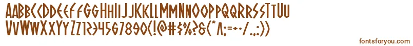 Шрифт Ohmightyisisexpand – коричневые шрифты на белом фоне