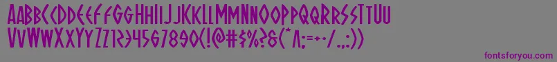 Ohmightyisisexpand-fontti – violetit fontit harmaalla taustalla
