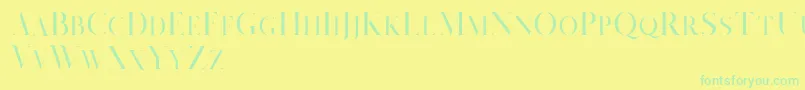 fuente Salvalyn Demo – Fuentes Verdes Sobre Fondo Amarillo