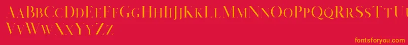 Salvalyn Demo Font – Orange Fonts on Red Background
