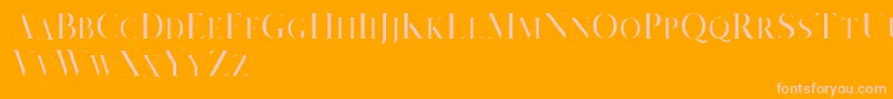 Salvalyn Demo Font – Pink Fonts on Orange Background