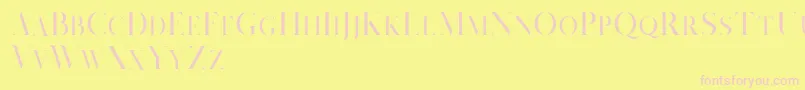 Salvalyn Demo Font – Pink Fonts on Yellow Background