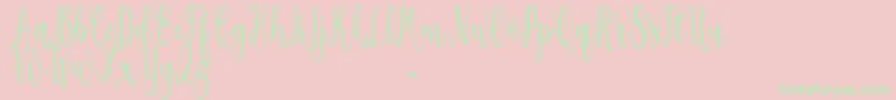 Salwa reguler Font – Green Fonts on Pink Background