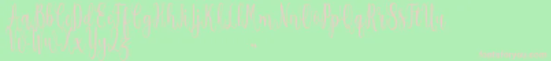 Salwa reguler Font – Pink Fonts on Green Background