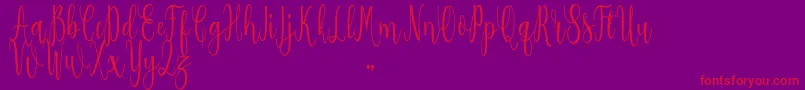 Salwa reguler Font – Red Fonts on Purple Background