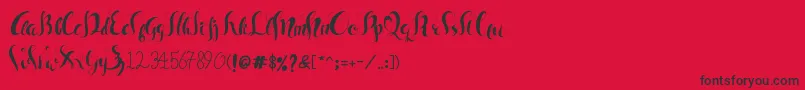 Sam Black Mac Font – Black Fonts on Red Background