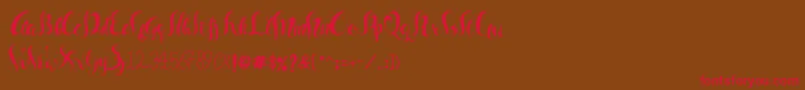 Sam Black Mac Font – Red Fonts on Brown Background