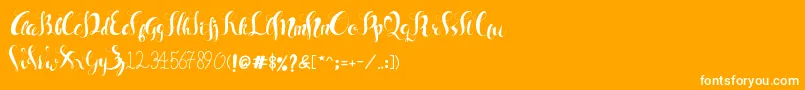 フォントSam Black Mac – オレンジの背景に白い文字