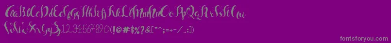 Sam Black Font – Gray Fonts on Purple Background