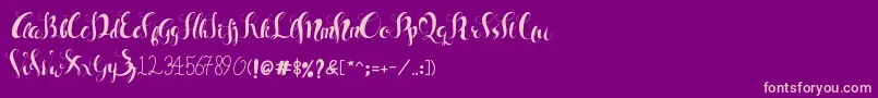 Sam Black Font – Pink Fonts on Purple Background