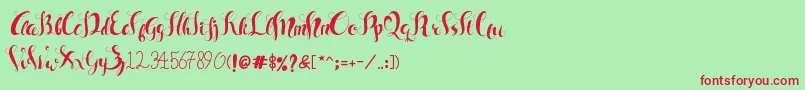 Шрифт Sam Black – красные шрифты на зелёном фоне