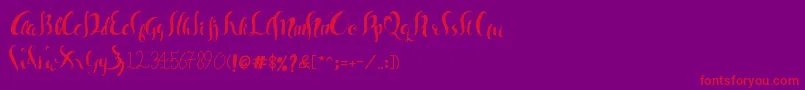 Sam Black Font – Red Fonts on Purple Background