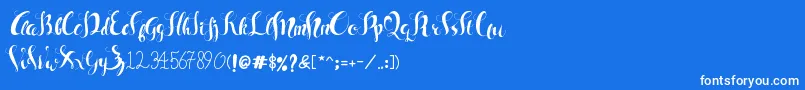 Sam Black Font – White Fonts on Blue Background