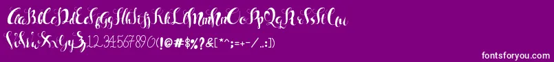 Sam Black Font – White Fonts on Purple Background