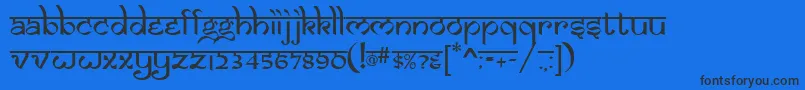 SAMAN    Font – Black Fonts on Blue Background