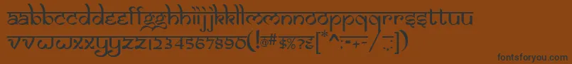 フォントSAMAN    – 黒い文字が茶色の背景にあります