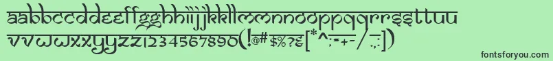 SAMAN    Font – Black Fonts on Green Background