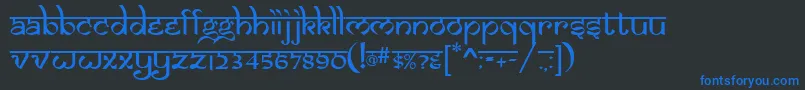 SAMAN    Font – Blue Fonts on Black Background