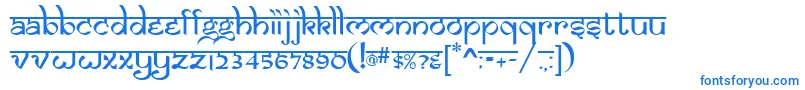 SAMAN    Font – Blue Fonts on White Background