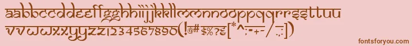 SAMAN    Font – Brown Fonts on Pink Background