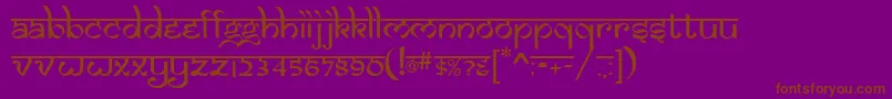 Шрифт SAMAN    – коричневые шрифты на фиолетовом фоне