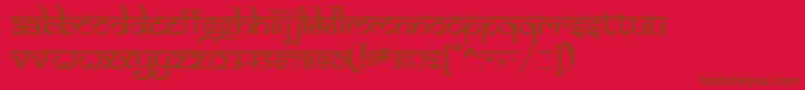 SAMAN    Font – Brown Fonts on Red Background