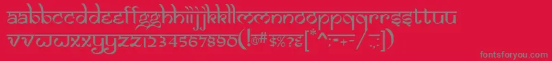 フォントSAMAN    – 赤い背景に灰色の文字