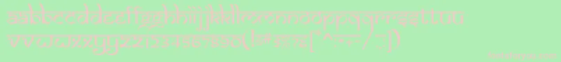 SAMAN   -Schriftart – Rosa Schriften auf grünem Hintergrund