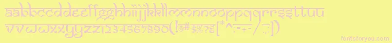 SAMAN    Font – Pink Fonts on Yellow Background