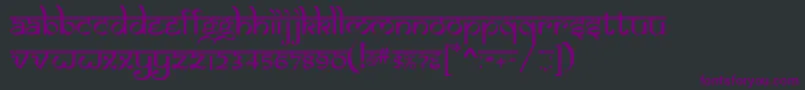 Шрифт SAMAN    – фиолетовые шрифты на чёрном фоне