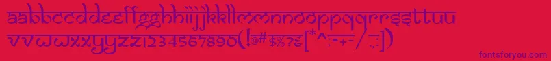 SAMAN    Font – Purple Fonts on Red Background