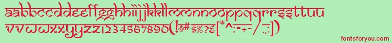 SAMAN    Font – Red Fonts on Green Background