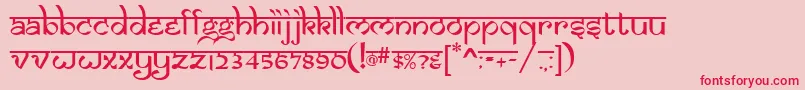 SAMAN    Font – Red Fonts on Pink Background