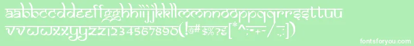 SAMAN    Font – White Fonts on Green Background