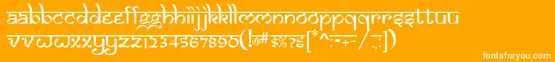 SAMAN    Font – White Fonts on Orange Background