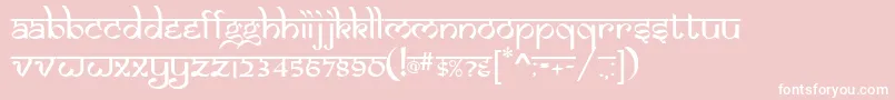 SAMAN    Font – White Fonts on Pink Background
