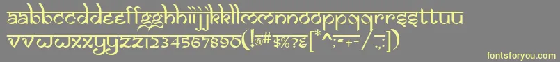 Шрифт SAMAN    – жёлтые шрифты на сером фоне