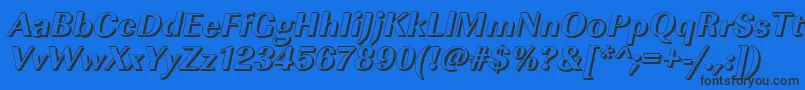 ImperialshXboldItalic Font – Black Fonts on Blue Background