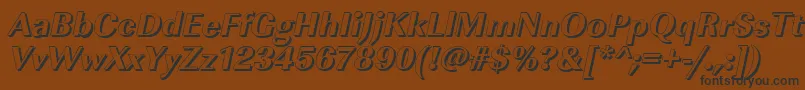 ImperialshXboldItalic Font – Black Fonts on Brown Background