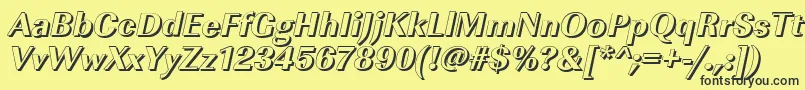 ImperialshXboldItalic Font – Black Fonts on Yellow Background