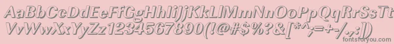 ImperialshXboldItalic-Schriftart – Graue Schriften auf rosa Hintergrund