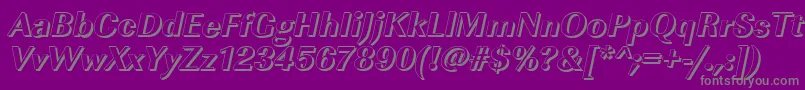 ImperialshXboldItalic Font – Gray Fonts on Purple Background