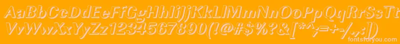 ImperialshXboldItalic-Schriftart – Rosa Schriften auf orangefarbenem Hintergrund