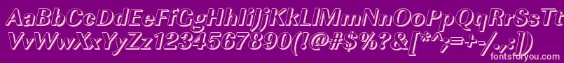 ImperialshXboldItalic Font – Pink Fonts on Purple Background