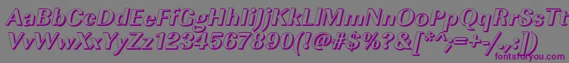 ImperialshXboldItalic Font – Purple Fonts on Gray Background