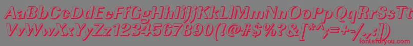 ImperialshXboldItalic-Schriftart – Rote Schriften auf grauem Hintergrund